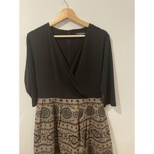 Ellen Tracy Women's Dress Black Tan Party Church‎ Wedding Size 10